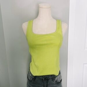 Old Navy Bright Green Ribbed Tank Top